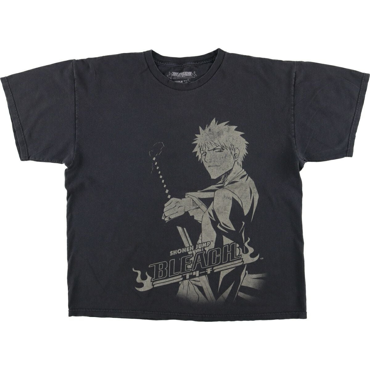 古着 BLEACH ブリーチ 黒崎一護 アニメ キャラクタープリントTシャツ
