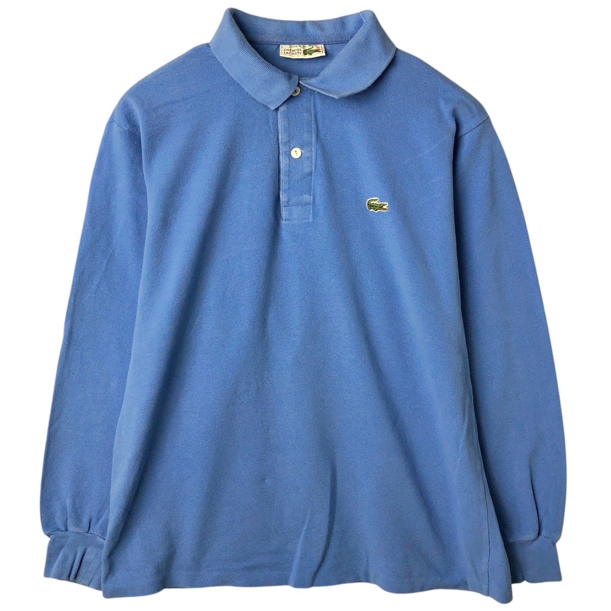 【希少フランス製】70s フレラコ 長袖ポロシャツ 茶 5 XL相当 希少】70s made in フランス ヴィンテージ ラコステ 長袖ポロシャツ