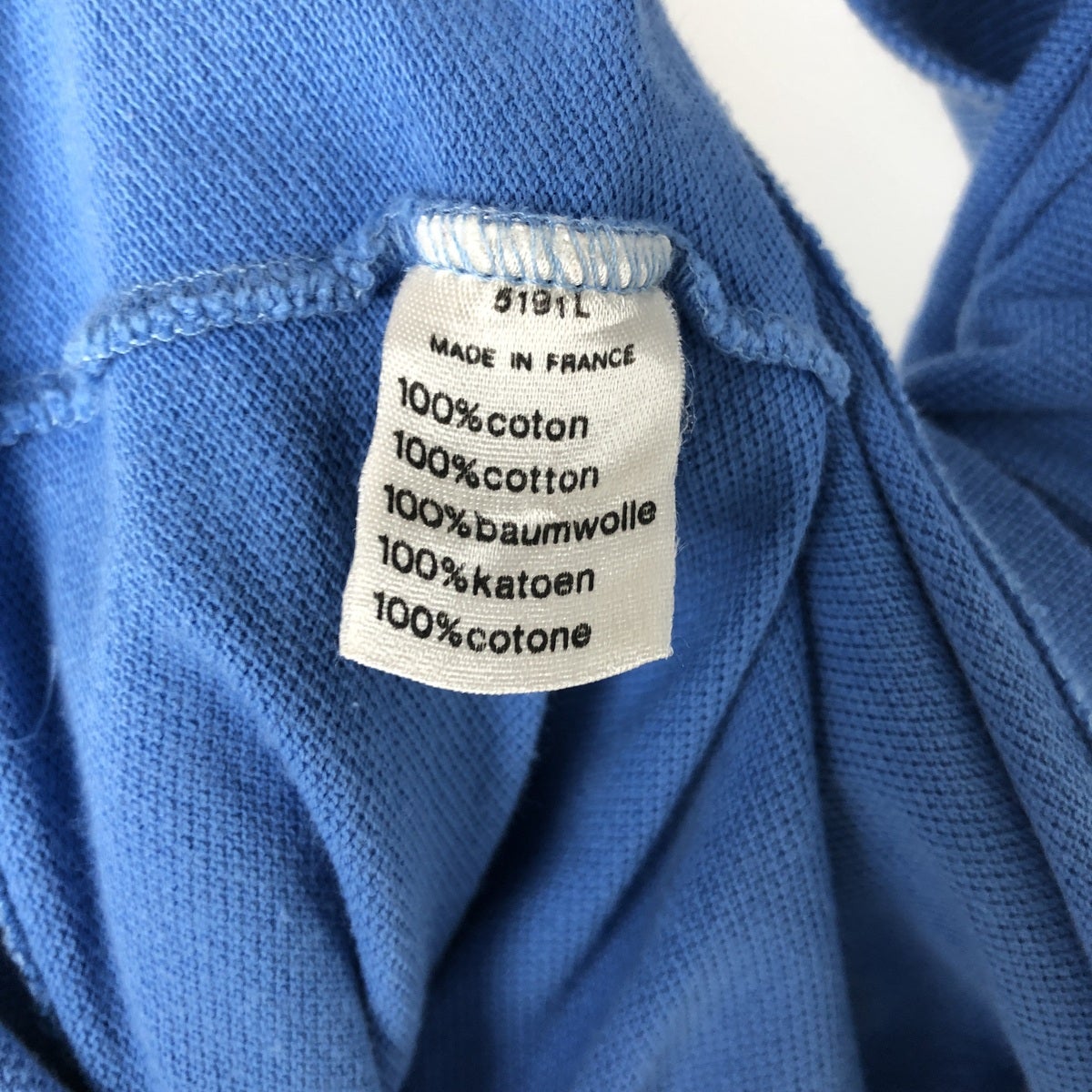 未使用✨ラコステ フランス製 切り替えラインコットン長袖ポロシャツ ホワイトXL LACOSTE（ラコステ） フランス企画 長袖 ポロシャツ LACSTE L1312-51