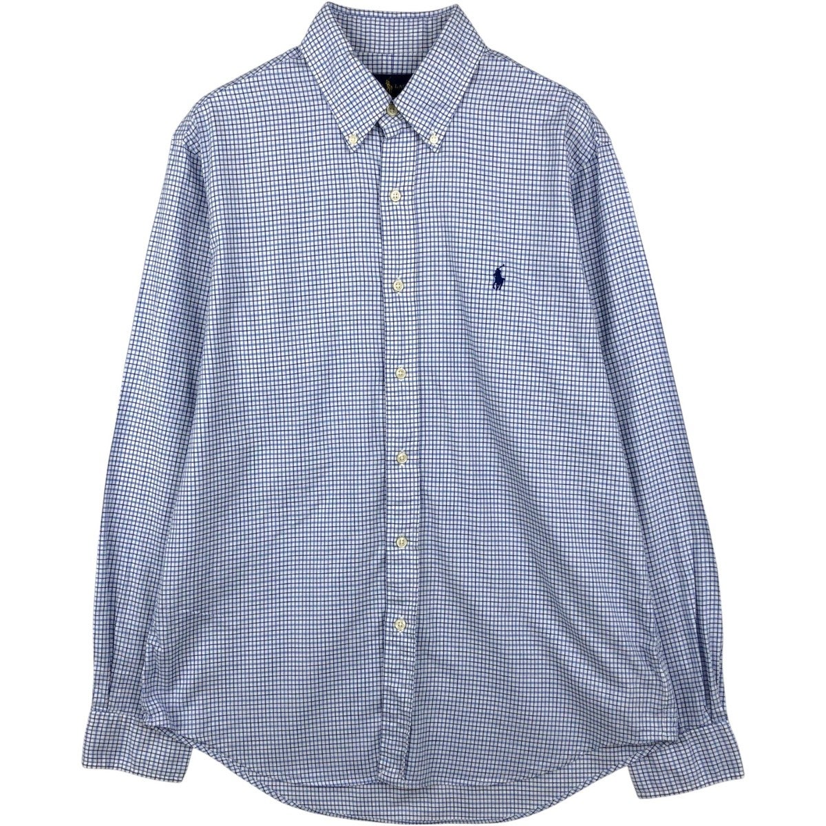 古着 ラルフローレン Ralph Lauren パッチワーク 長袖 ボタンダウン