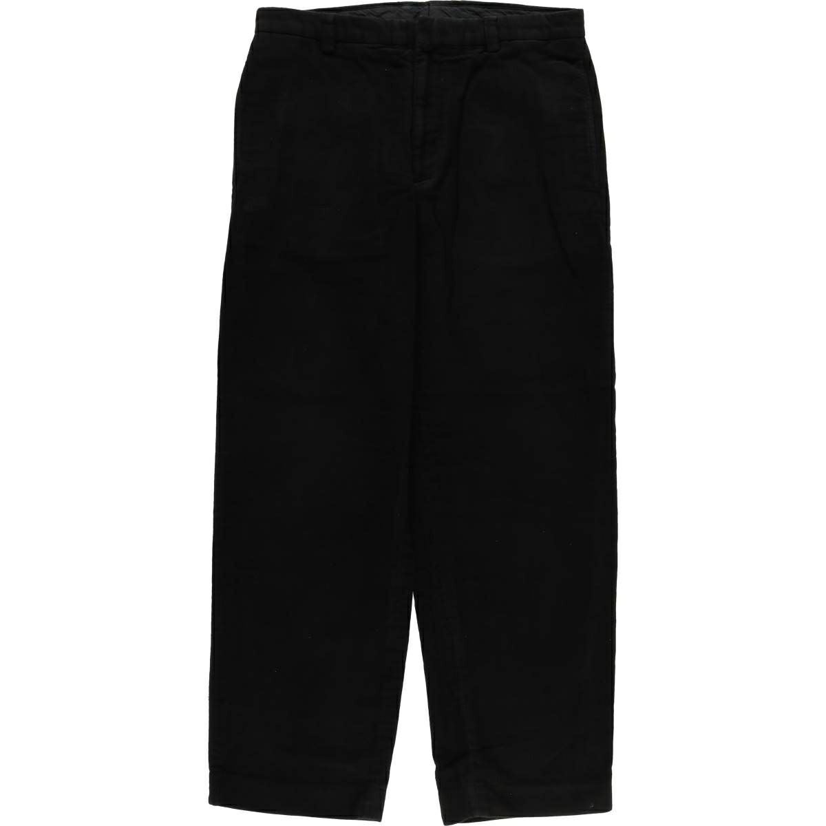 黒 00s オールド バナナリパブリック リネン ツータック ワイド スラックス 古着 バナナリパブリック BANANA REPUBLIC リネンパンツ スラックス