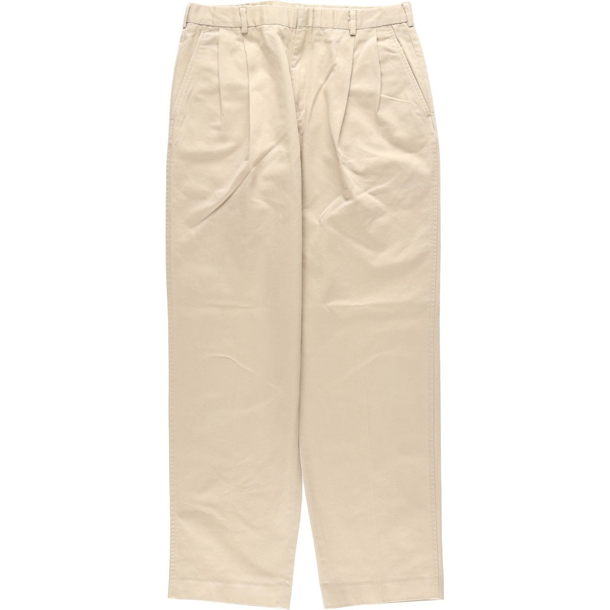 古着 00年代 ランズエンド LANDS END ツータック リネン×コットン