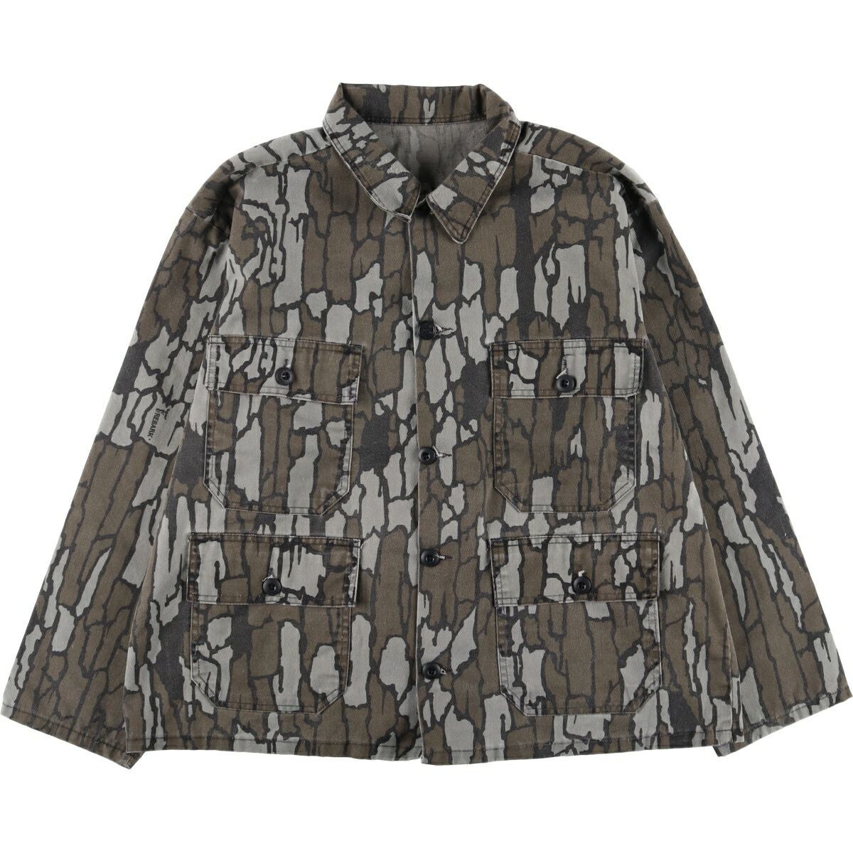 古着 迷彩柄 ツリーバークカモ ハンティングジャケット メンズL相当
