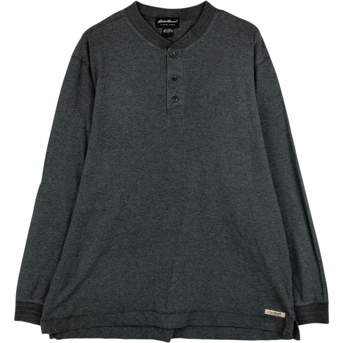古着 90年代 エディーバウアー Eddie Bauer 黒タグ ヘンリーネック