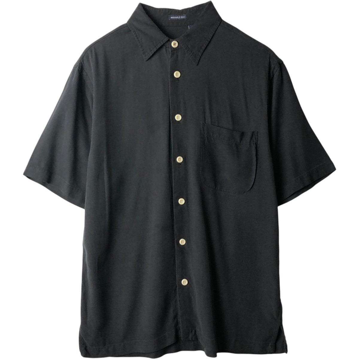 古着 アイゾッド IZOD WASHABLE SILK 半袖 シルクシャツ ボックス