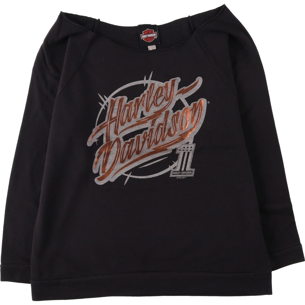 古着 ハーレーダビッドソン Harley-Davidson ロングTシャツ ロンT レディースM相当 /eaa550915 古着 00s USA製 HARLEY DAVIDSON ファイヤー バイク グラフィック 長袖