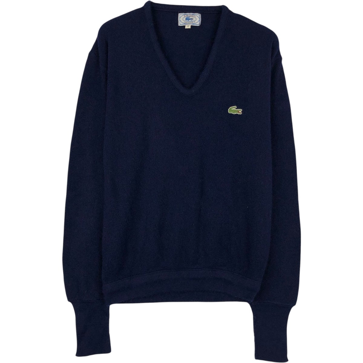 古着 70～80年代 ラコステ LACOSTE IZOD Vネック ニットセーター