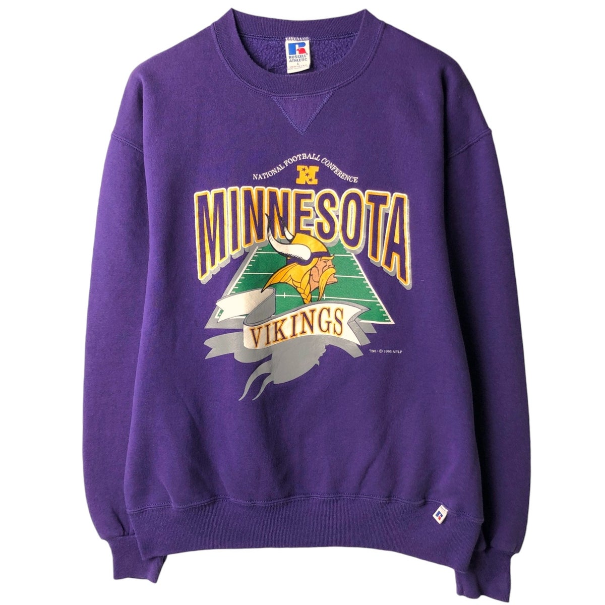 古着 90年代 SALEM NFL MINNESOTA VIKINGS ミネソタバイキングス プリントスウェットシャツ トレーナー メンズXL相当 ヴィンテージ/eaa628678 古着 90年代 リー Lee SPORT NFL MINNESOTA VIKINGS ミネソタ