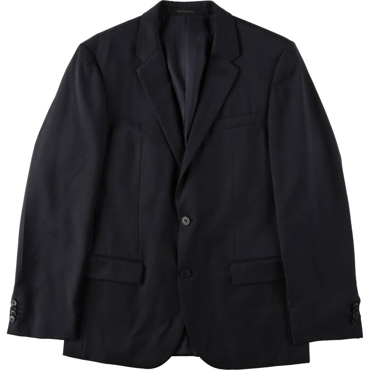 アクアスキュータム ダブル テーラード ジャケット ブレザー ブラック L〜XL 古着 アクアスキュータム Aquascutum LONDON 紺ブレザー テーラード