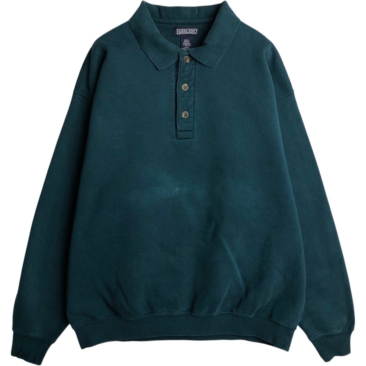 90s USA製 LANDS' END コットンセーター グリーン Lサイズ 90s USA製 LANDS' END コットンセーター グリーン Lサイズ 古着 90年代