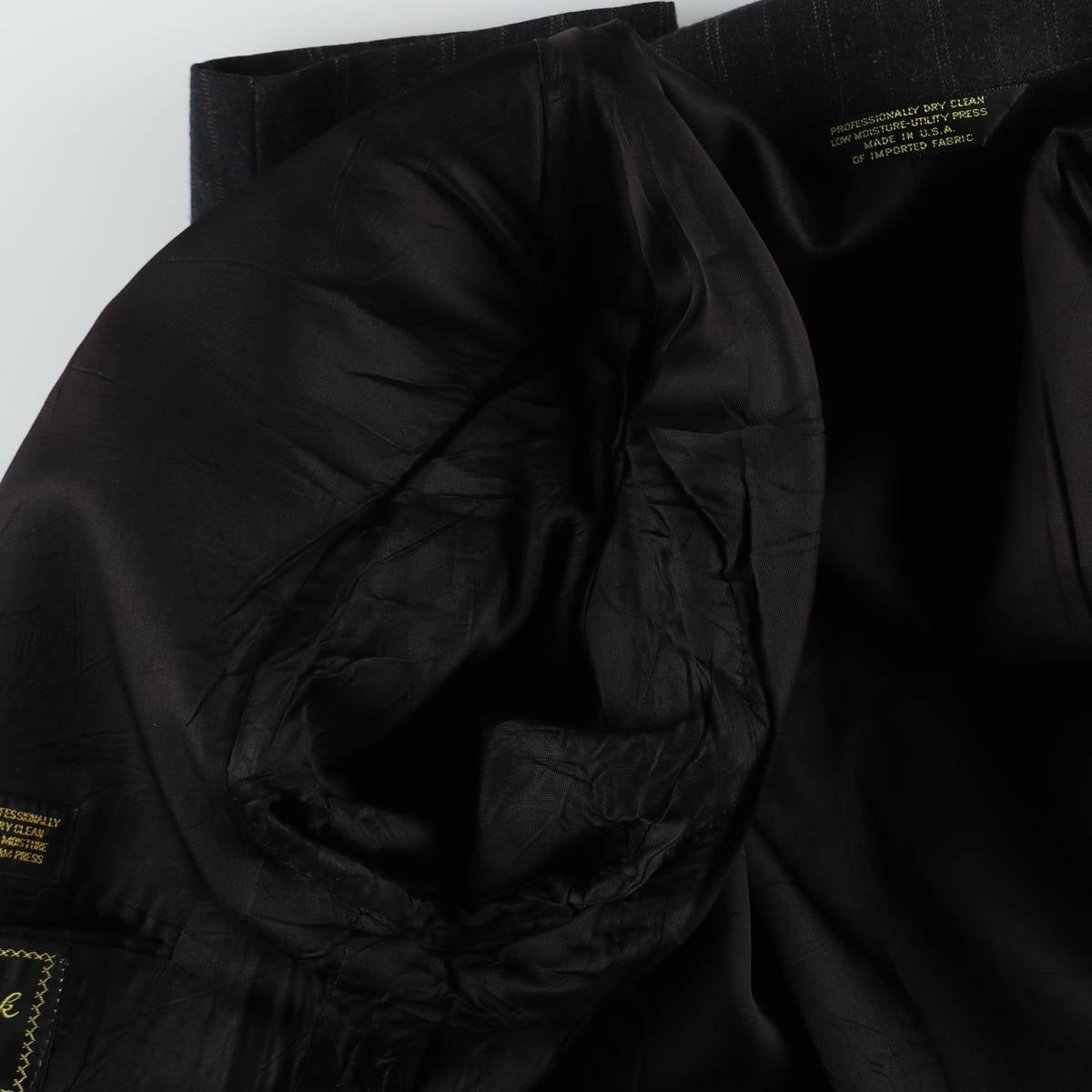 古着 FREDERICK CLOTHIERS ストライプ柄 ウールテーラードジャケット