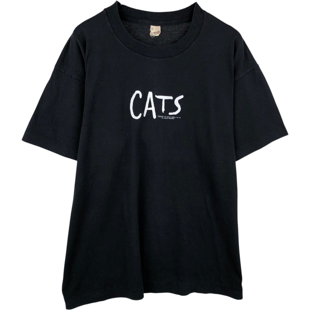 古着 80年代 CATS キャッツ ネコ柄 プリントTシャツ USA製 メンズXL