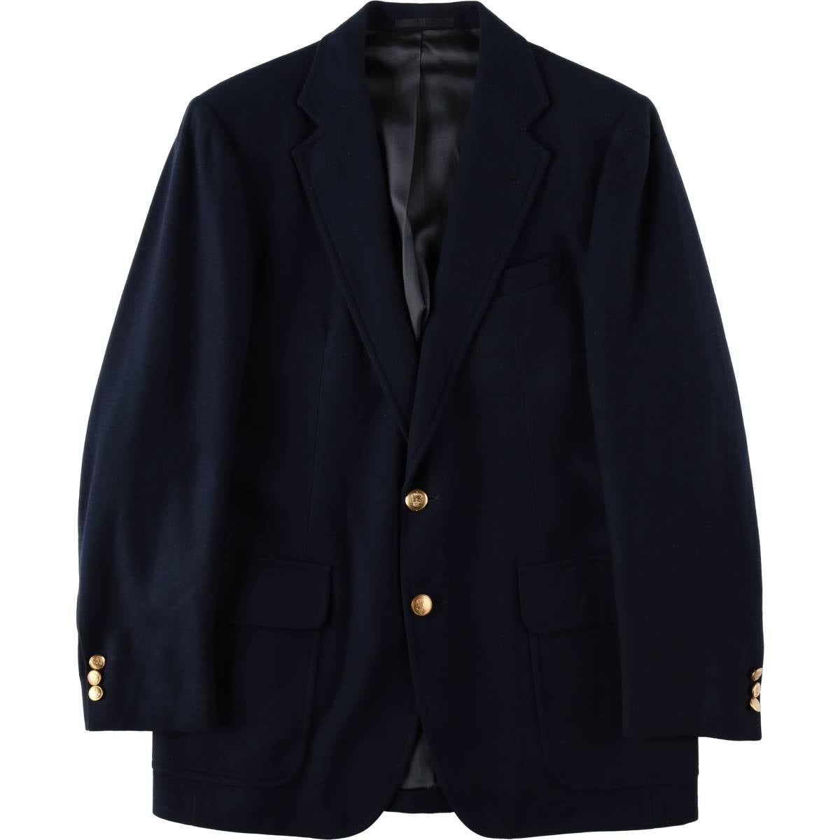 アクアスキュータム　ネイビージャケット8 紺ブレ美品M〜L 古着 アクアスキュータム Aquascutum LONDON 紺ブレザー テーラード