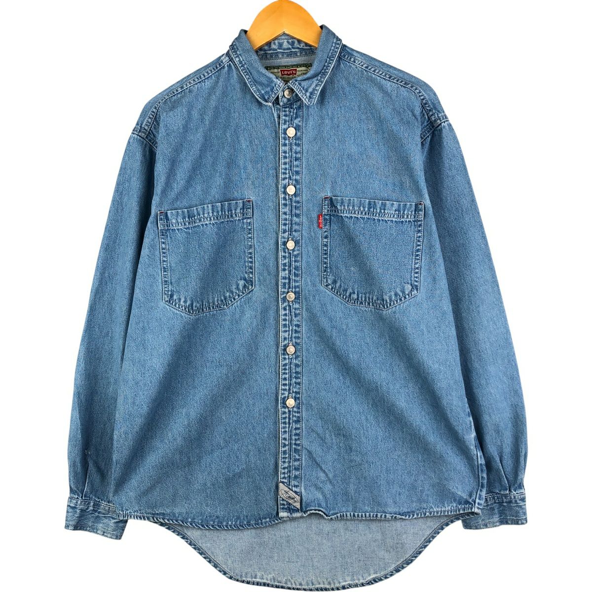 古着 90年代 リーバイス Levis 長袖 デニムシャツ メンズM相当 長袖