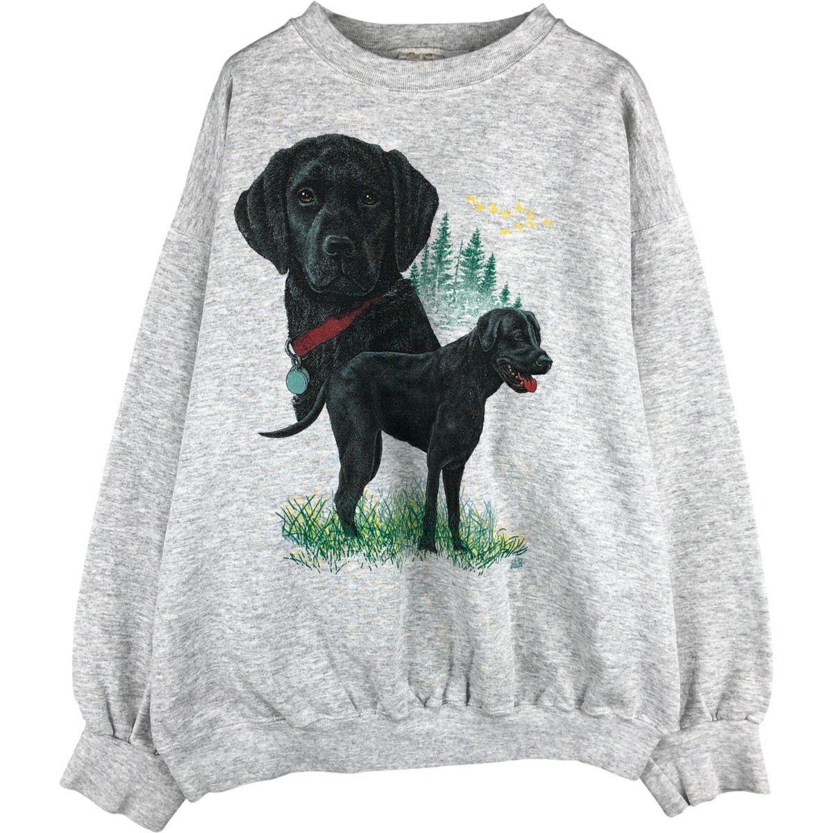 古着 90年代 タルテックス TULTEX 犬柄 PUG パグ アニマルTシャツ