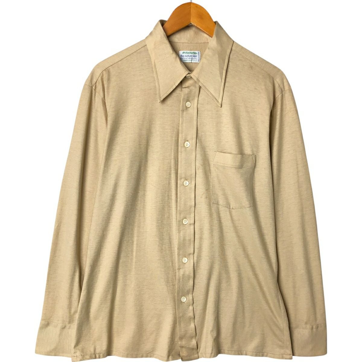 古着 70年代 半袖 チェックシャツ ボックスシャツ メンズM相当