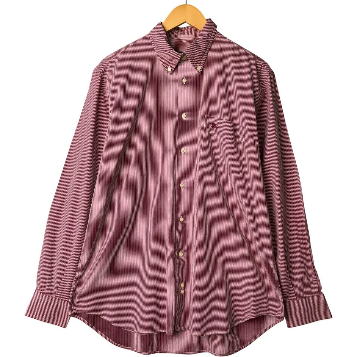 古着 バーバリー Burberrys LONDON マルチストライプ 長袖 ボタン