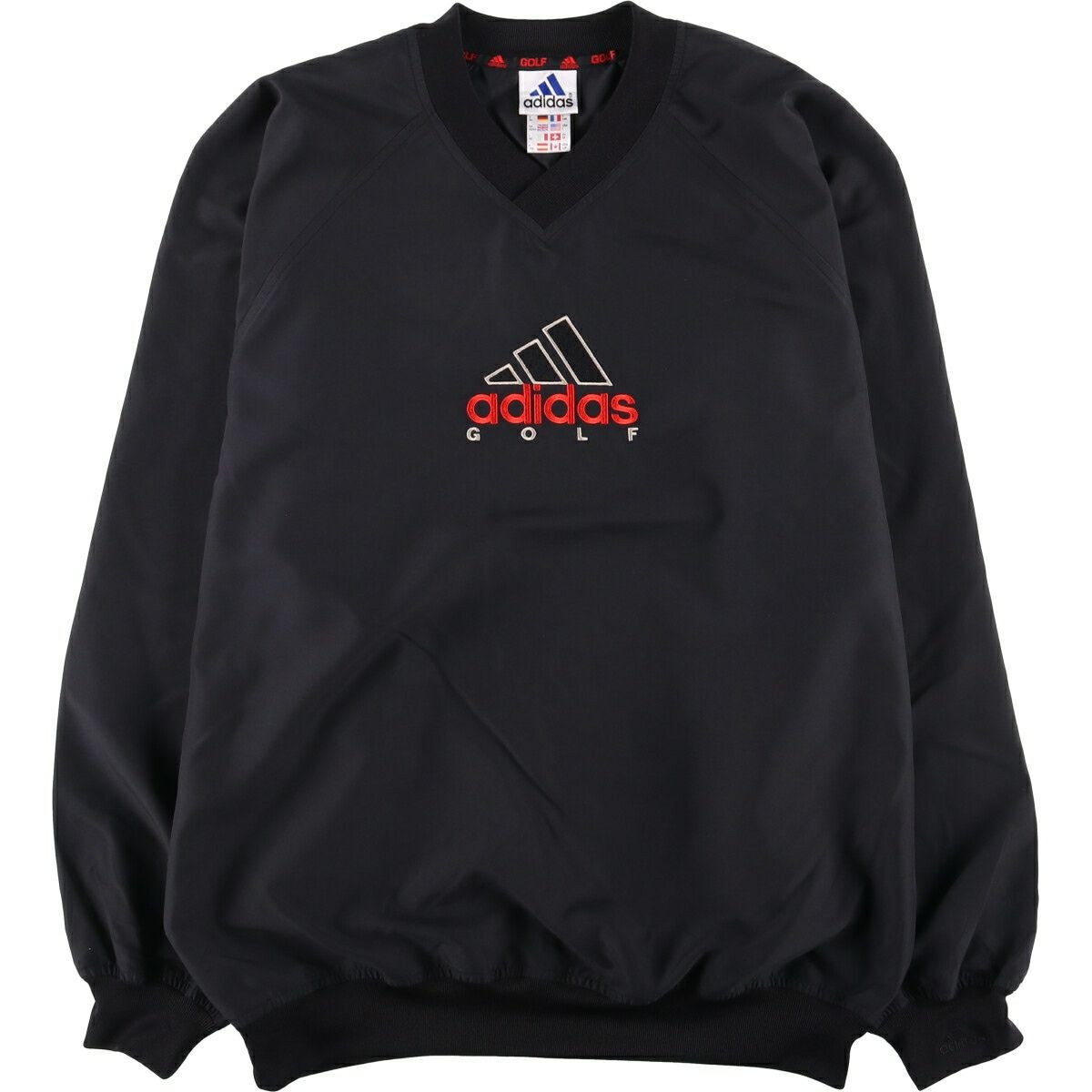 古着 90年代 アディダス adidas GOLF Vネック ウォームアッププル