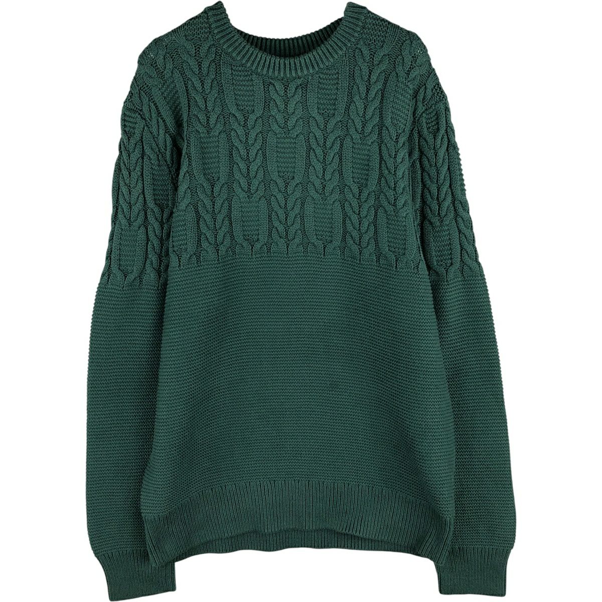 古着 90年代 ジェイクルー J.Crew ケーブル編み Vネック コットン