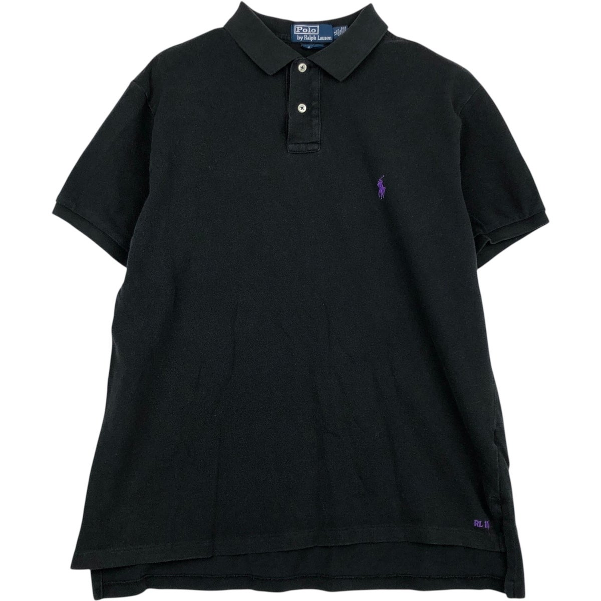 ポロベア ポロラルフローレン ヴィンテージ ポロシャツ 黒 XL Polo Ralph Lauren ポロ ラルフローレン 鹿の子 ポロシャツ メンズXL