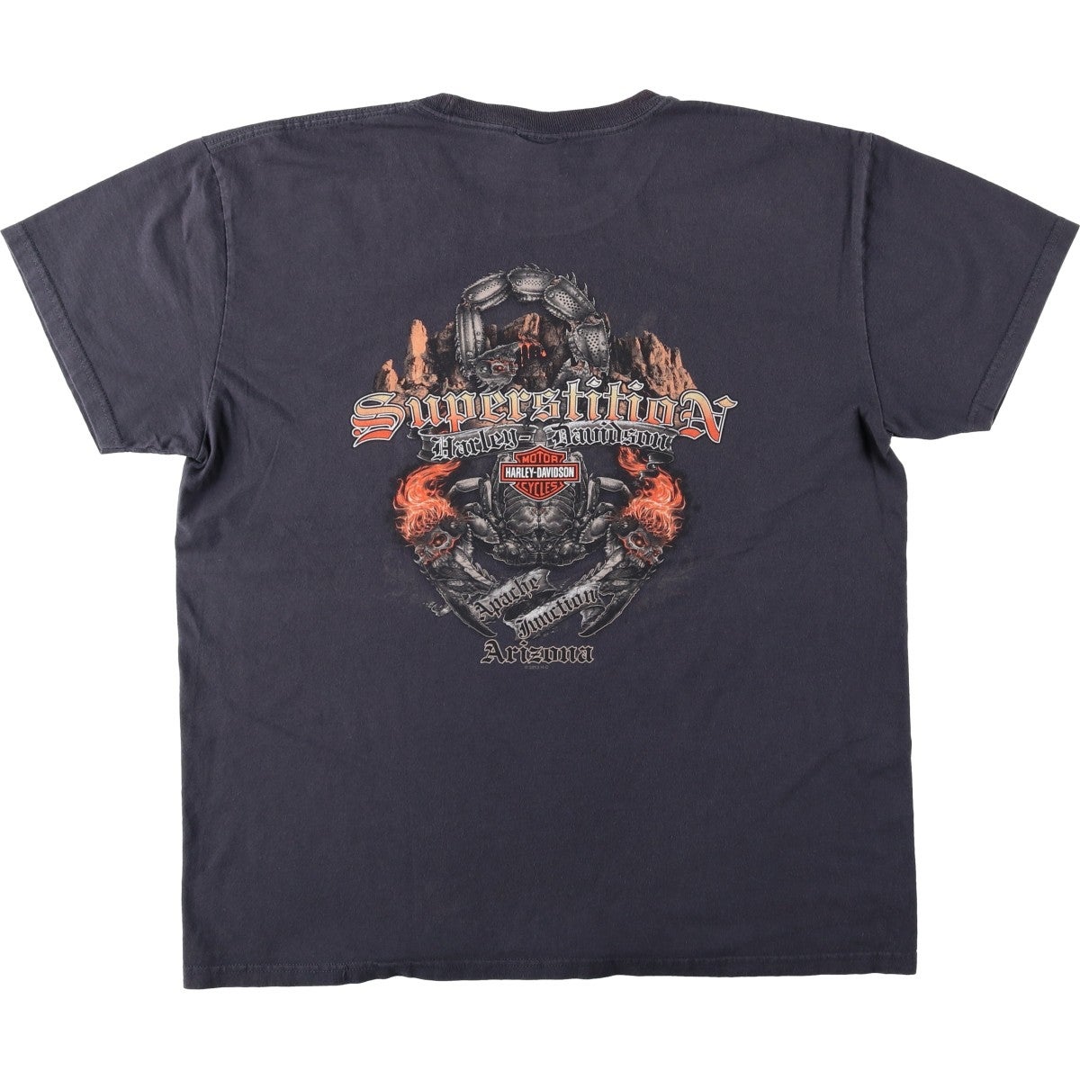 古着 ハーレーダビッドソン Harley-Davidson ドクロ柄 スカル柄