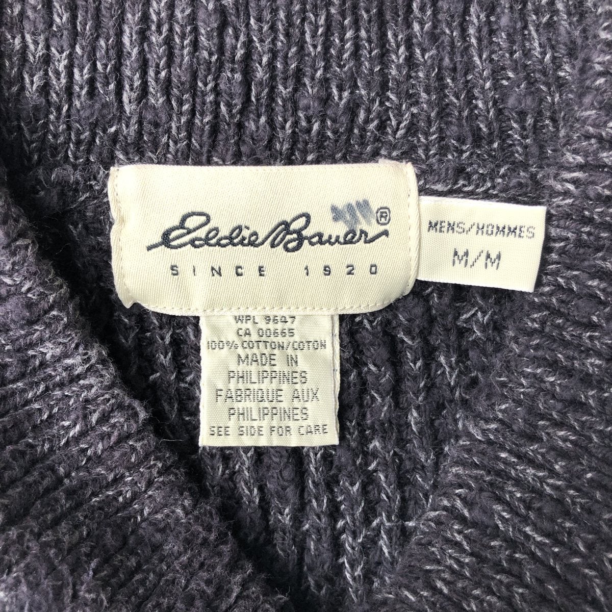 古着 エディーバウアー Eddie Bauer コットンニットハーフボタン