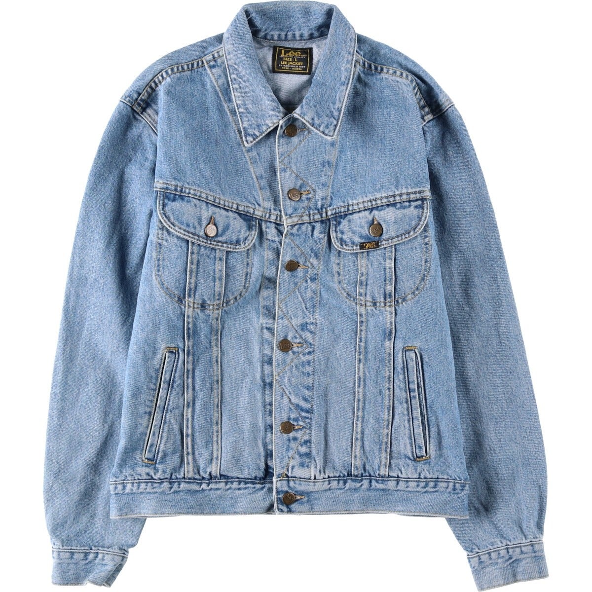 古着 リー Lee BASIC JACKET デニムジャケット Gジャン メンズXL相当/eaa630366 古着 リー Lee BASIC JACKET デニムジャケット Gジャン メンズXL相当