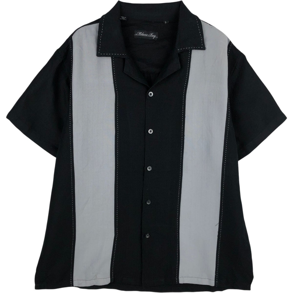 古着 ステューシー STUSSY 総柄 半袖 オープンカラー レーヨンシャツ