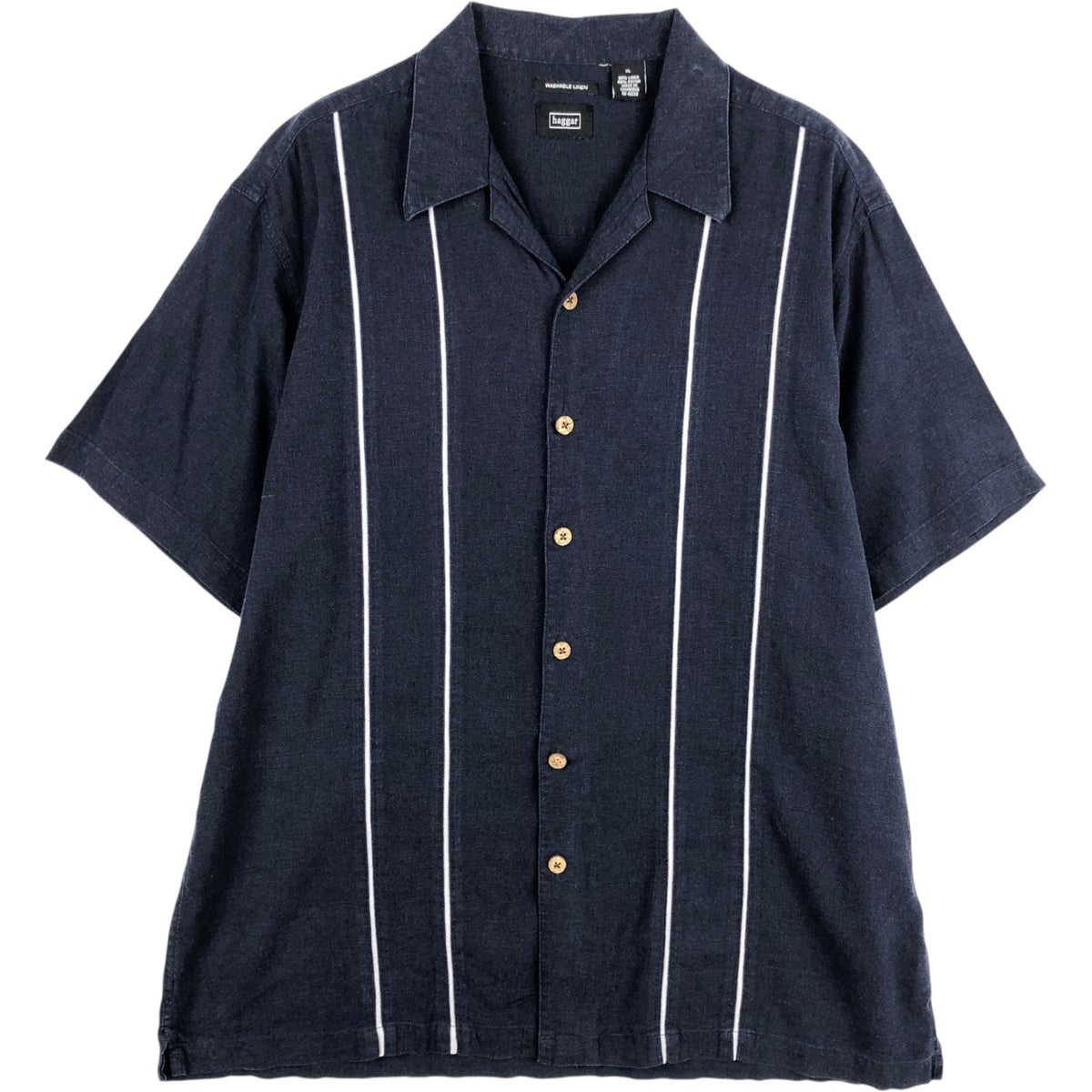 古着 00年代 バナナリパブリック BANANA REPUBLIC ストライプ柄 半袖