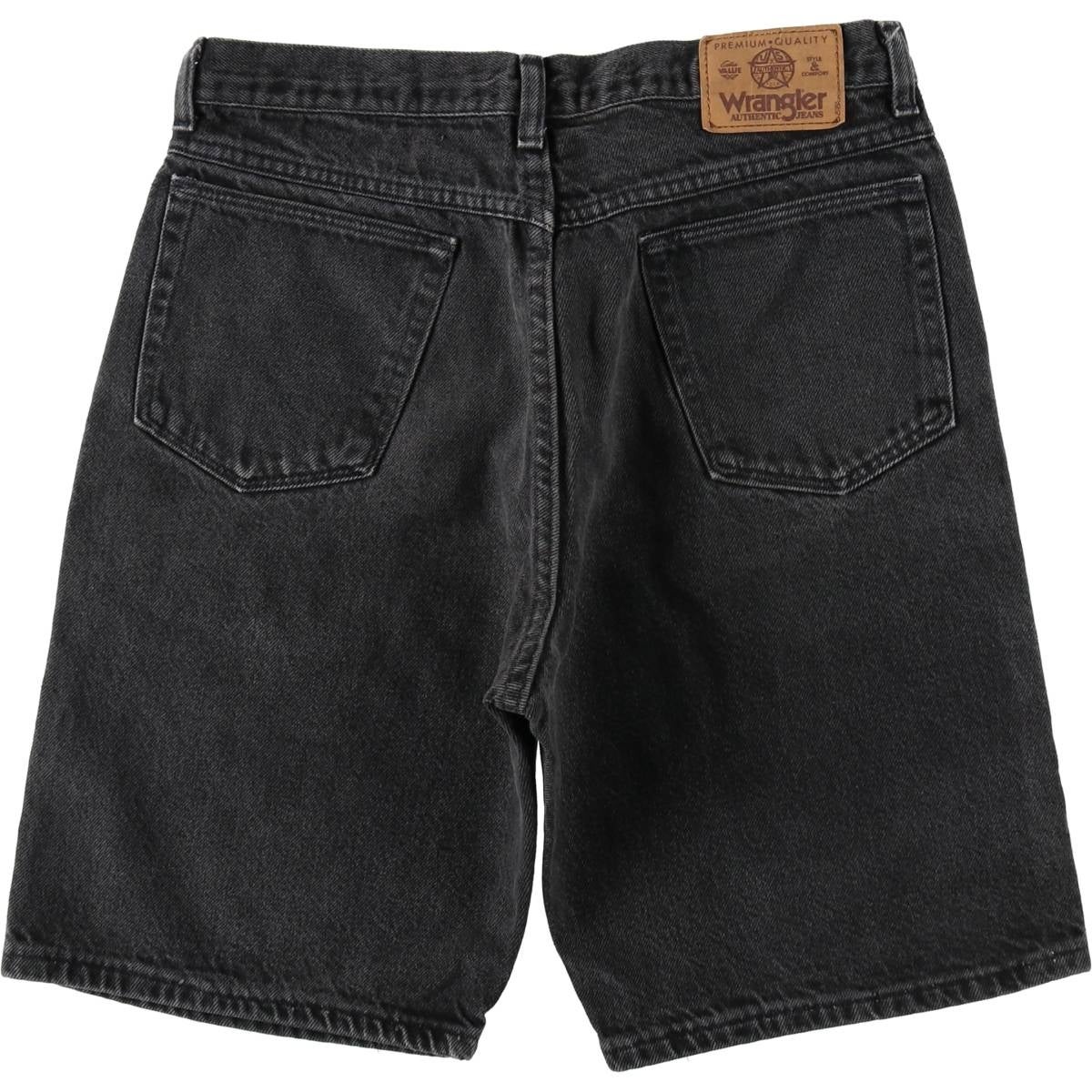 古着 ラングラー Wrangler ブラックデニムショーツ ショートパンツ メンズw33相当 ヴィンテージ /eaa577406 古着 80～90年代 ラングラー Wrangler ブラックデニムショーツ ハーフ