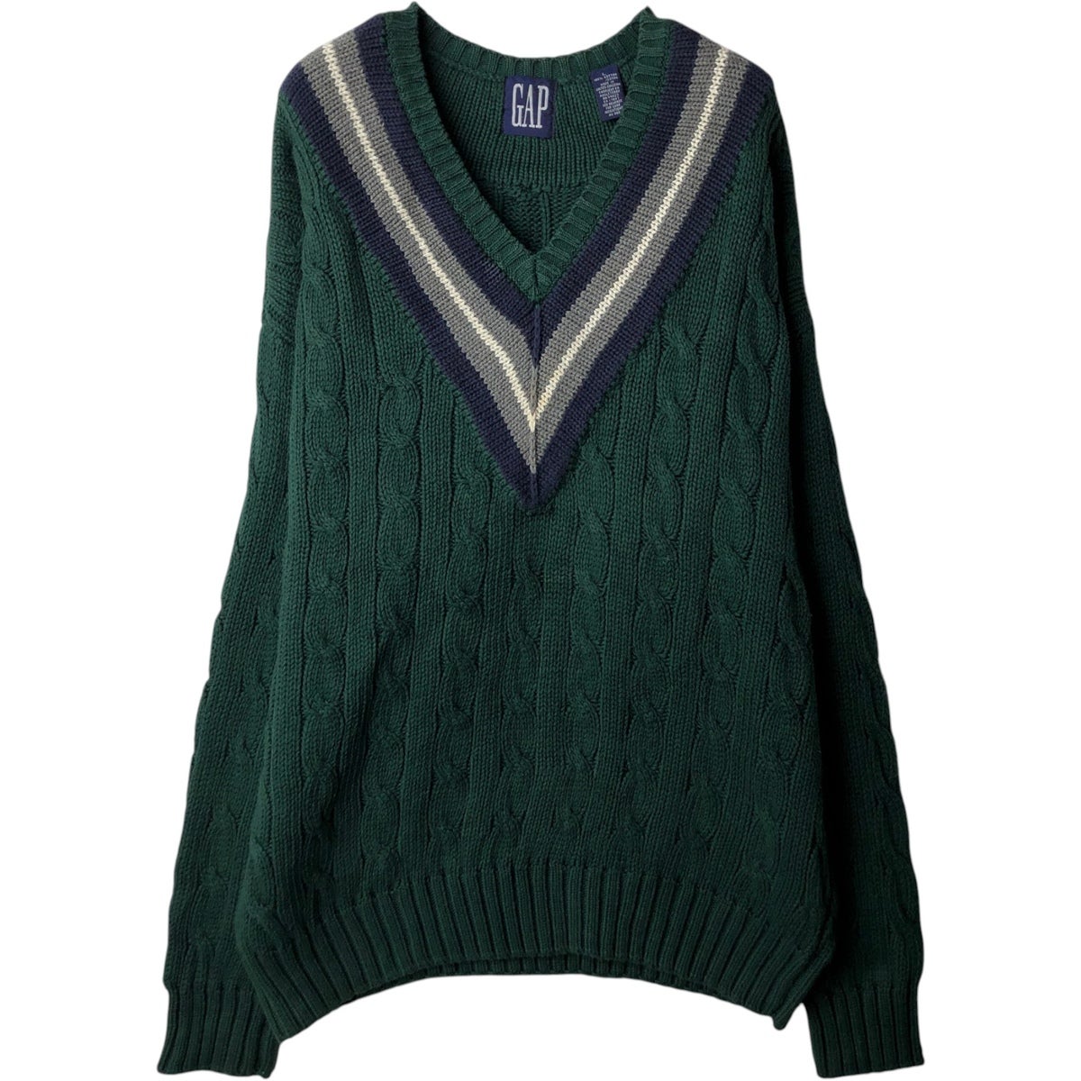 古着 ギャップ GAP ハイネック コットンニットセーター メンズL相当