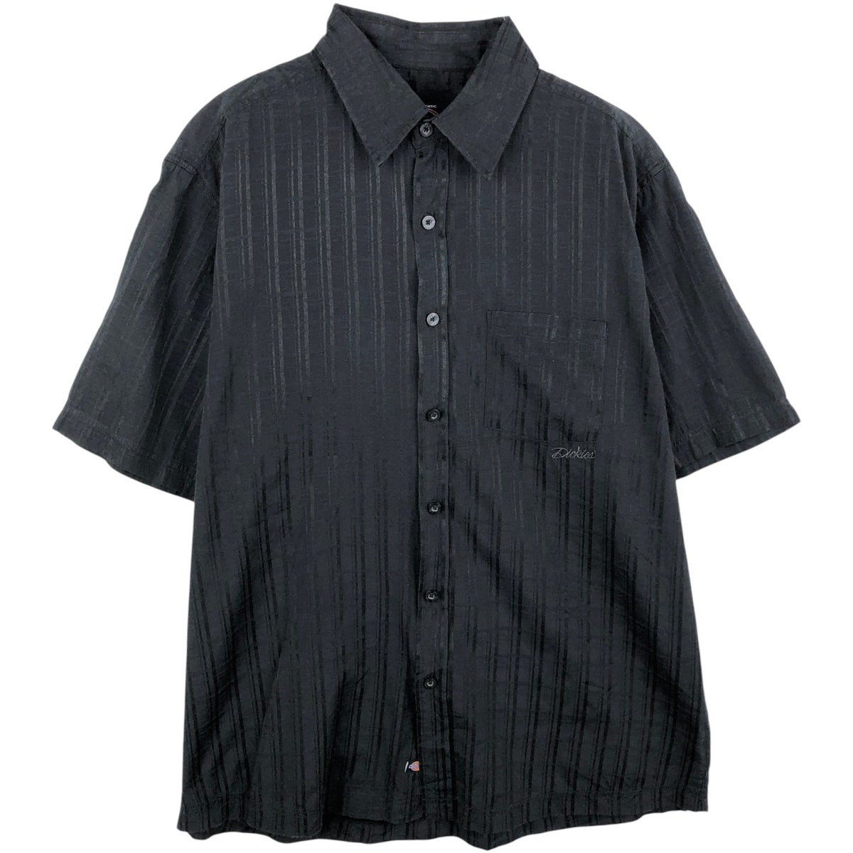 古着 ディッキーズ Dickies 半袖 ワークシャツ ボックスシャツ メンズM