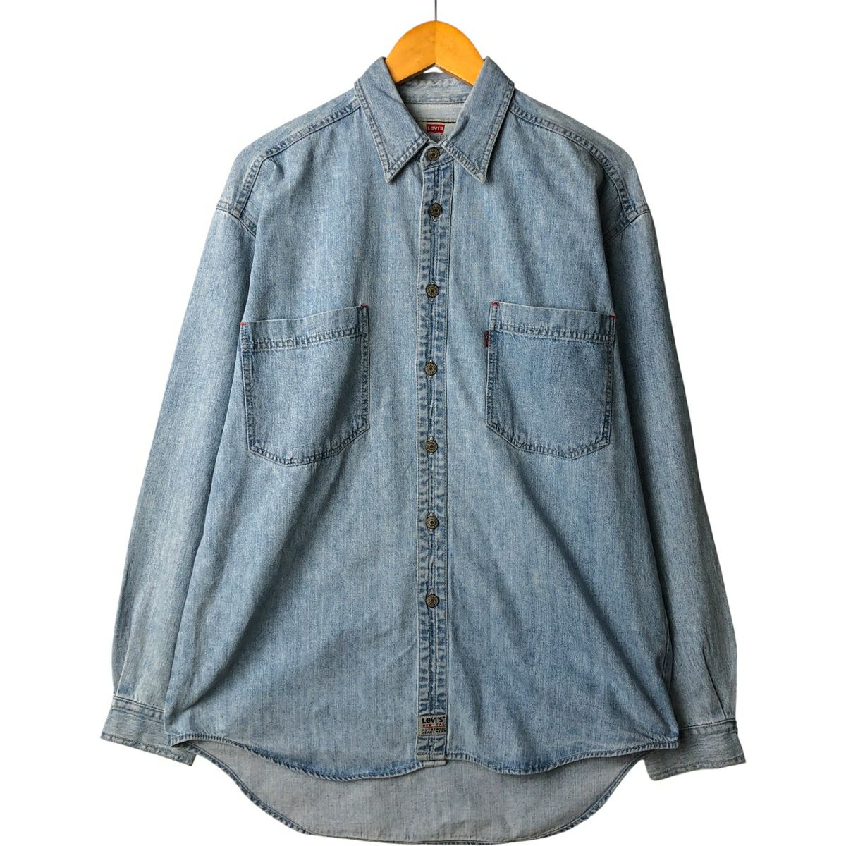 古着 リーバイス Levis オレンジタブ 長袖 デニムシャツ メンズL相当