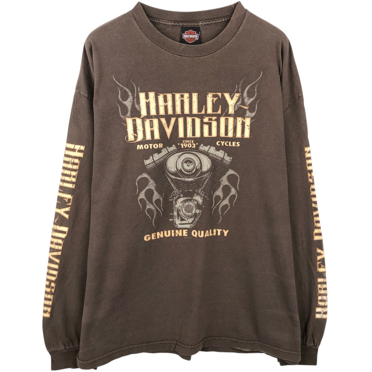 古着 ハーレーダビッドソン Harley-Davidson ロングTシャツ ロンT 2X