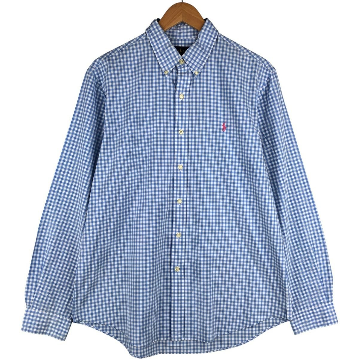 古着 ラルフローレン Ralph Lauren ギンガムチェック 長袖 ボタン