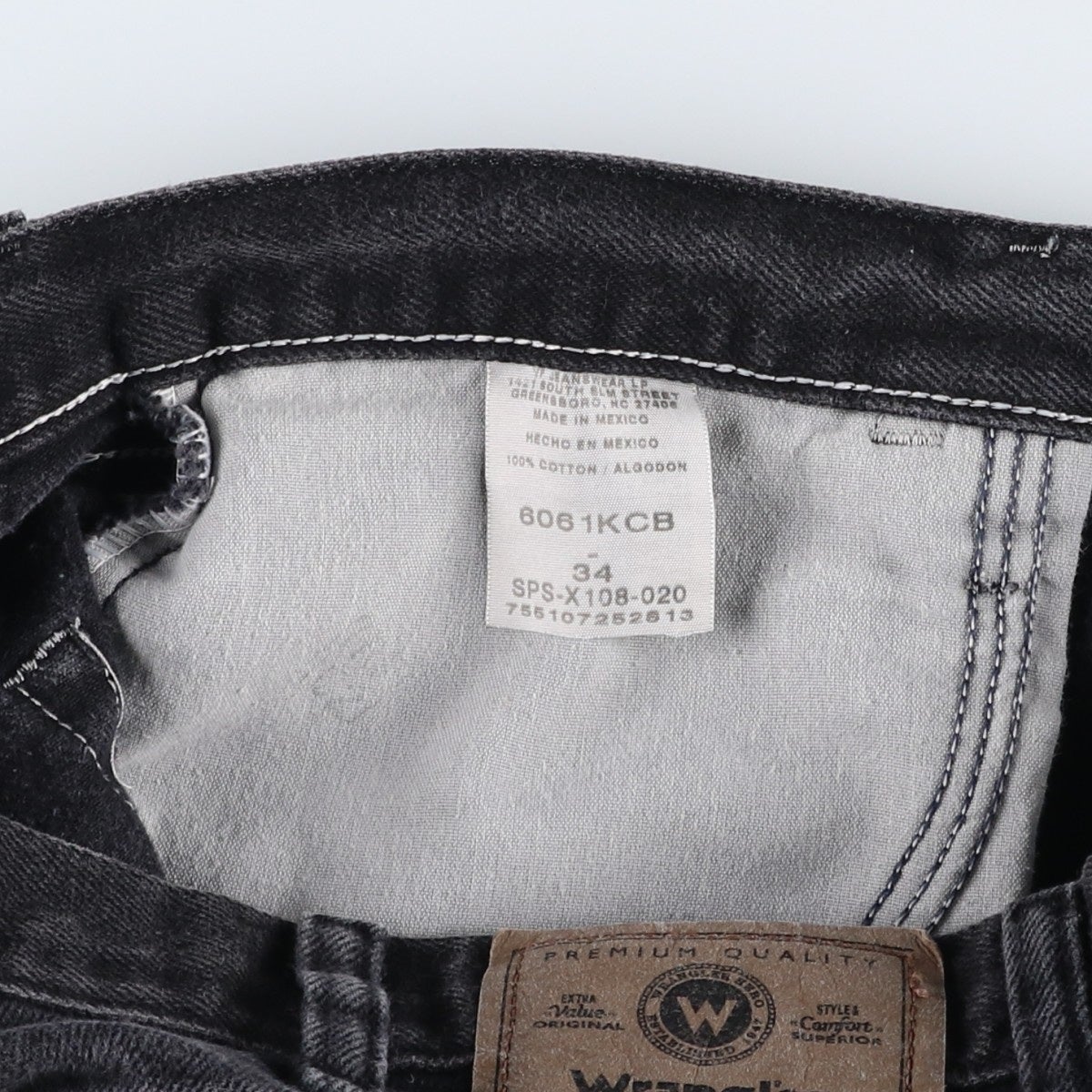古着 ラングラー Wrangler ブラックデニムショーツ ショートパンツ