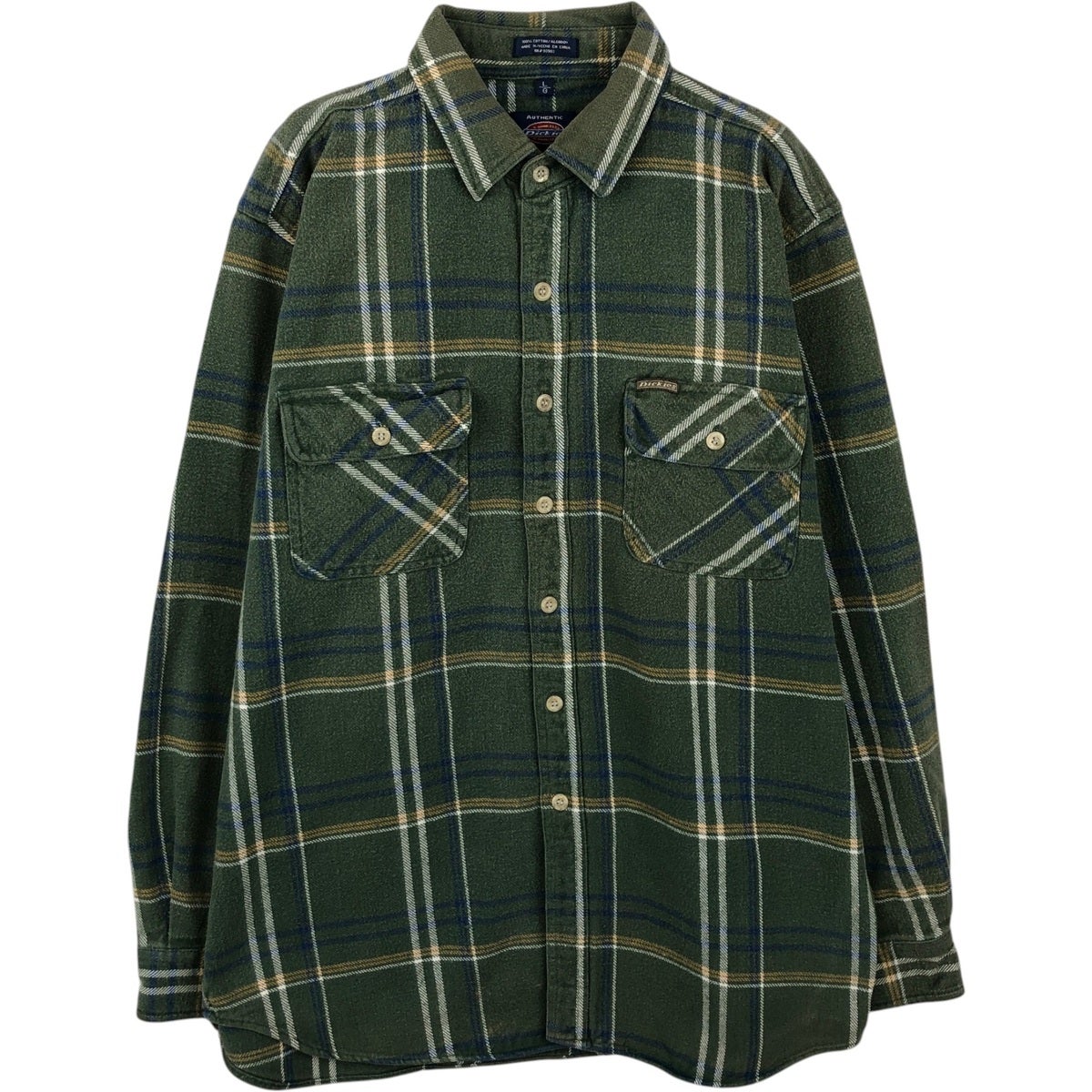 古着 ディッキーズ Dickies 長袖 シャンブレーシャツ メンズM相当