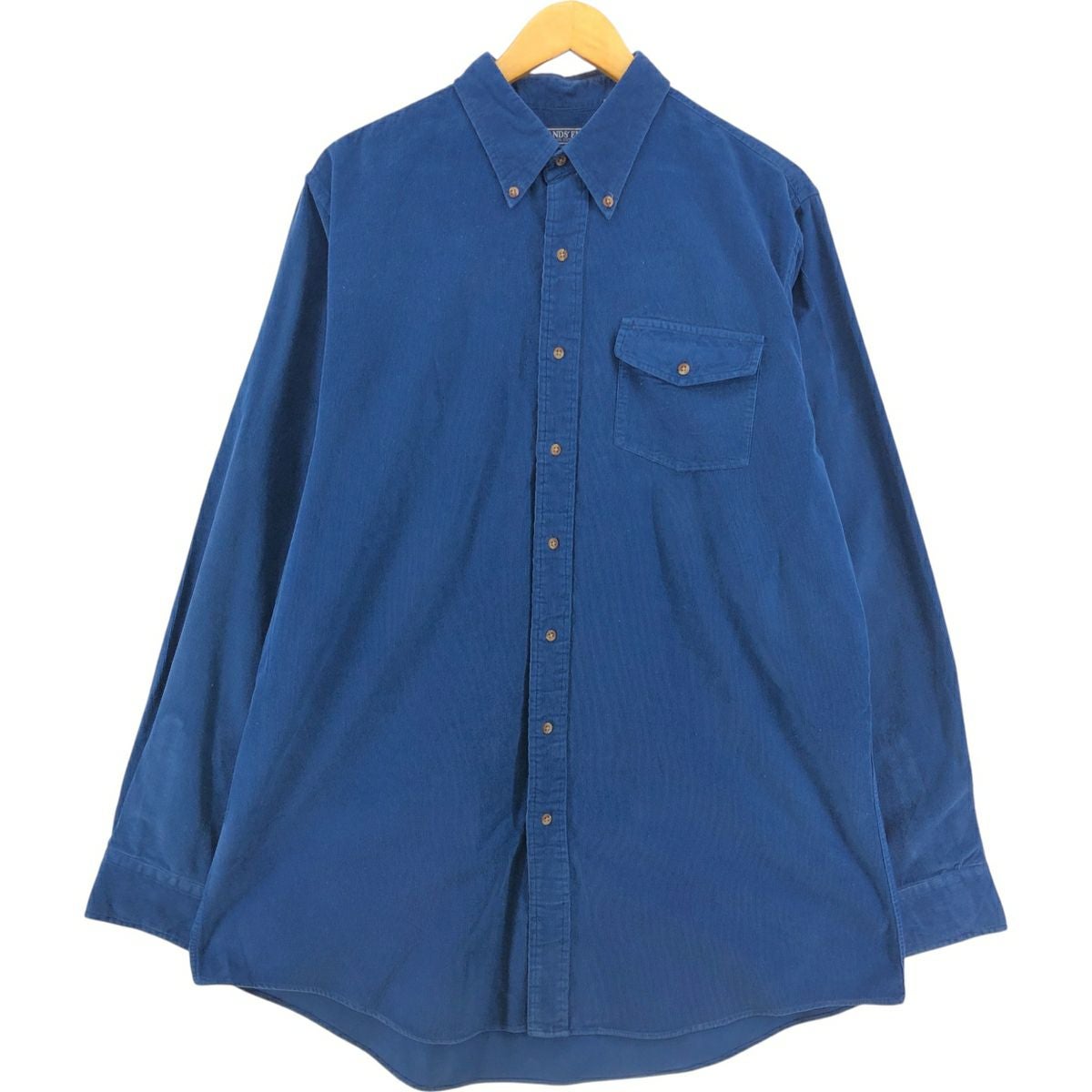 古着 90年代 ランズエンド LANDS END ボーダー柄 長袖 ラガーシャツ
