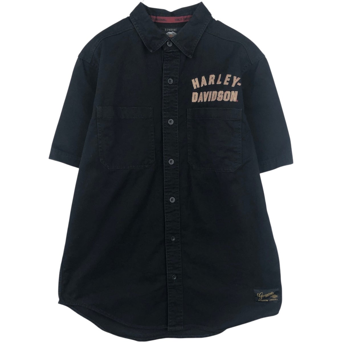 古着 ハーレーダビッドソン Harley-Davidson ボタンダウン 半袖 ワーク