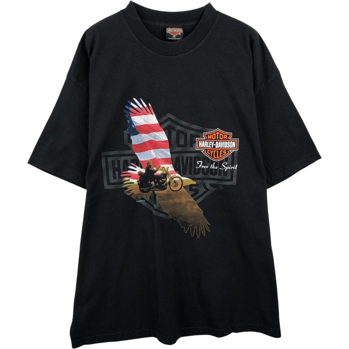 古着 00年代 Harley-Davidson ハーレーダビッドソン 鷲柄 イーグル柄