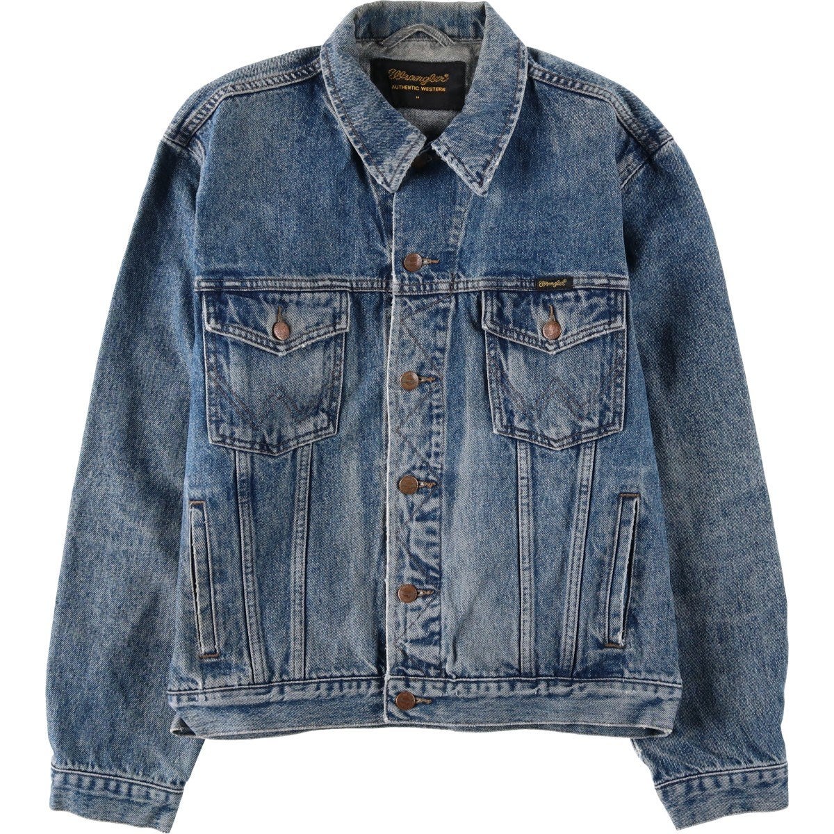 古着 ラングラー Wrangler ブラック デニムジャケット Gジャン メンズM