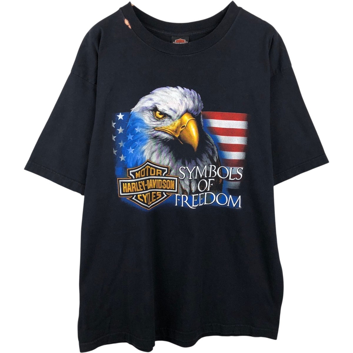 00s Harley-Davidson イーグルTシャツ XL USA製 古着 00年代 ハーレーダビッドソン Harley-Davidson 鷲柄 イーグル柄