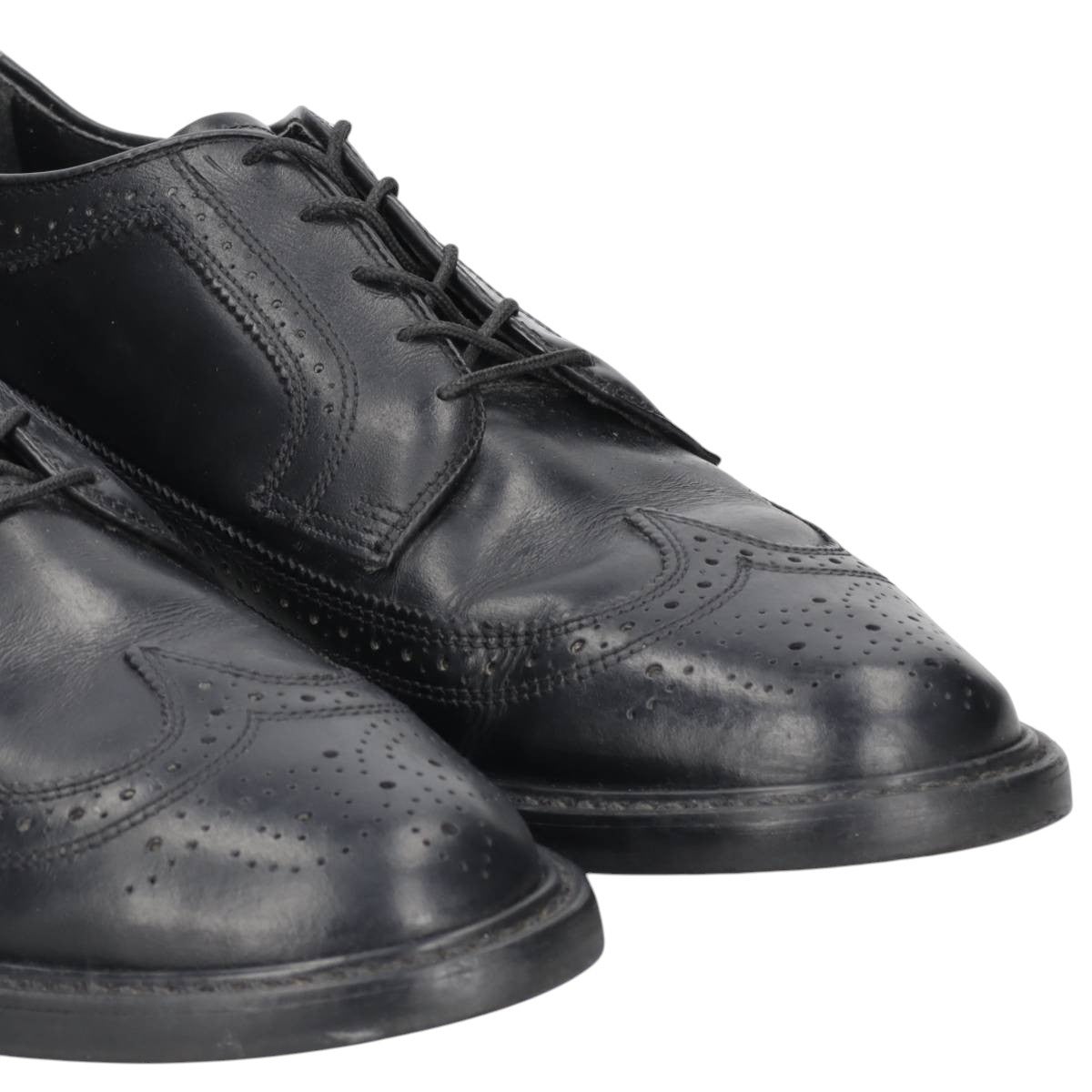 試着交換OK！Mac Phergus　60-70s?Vintage 　ウイングチップ　ビジネスシューズ〈黒/BLACK/ブラック〉size9C　内側Vクリート/メンズ//men's 菅NO.WZG-80 試着交換OK！Mac Phergus 60-70s?Vintage ウイングチップ ビジネス