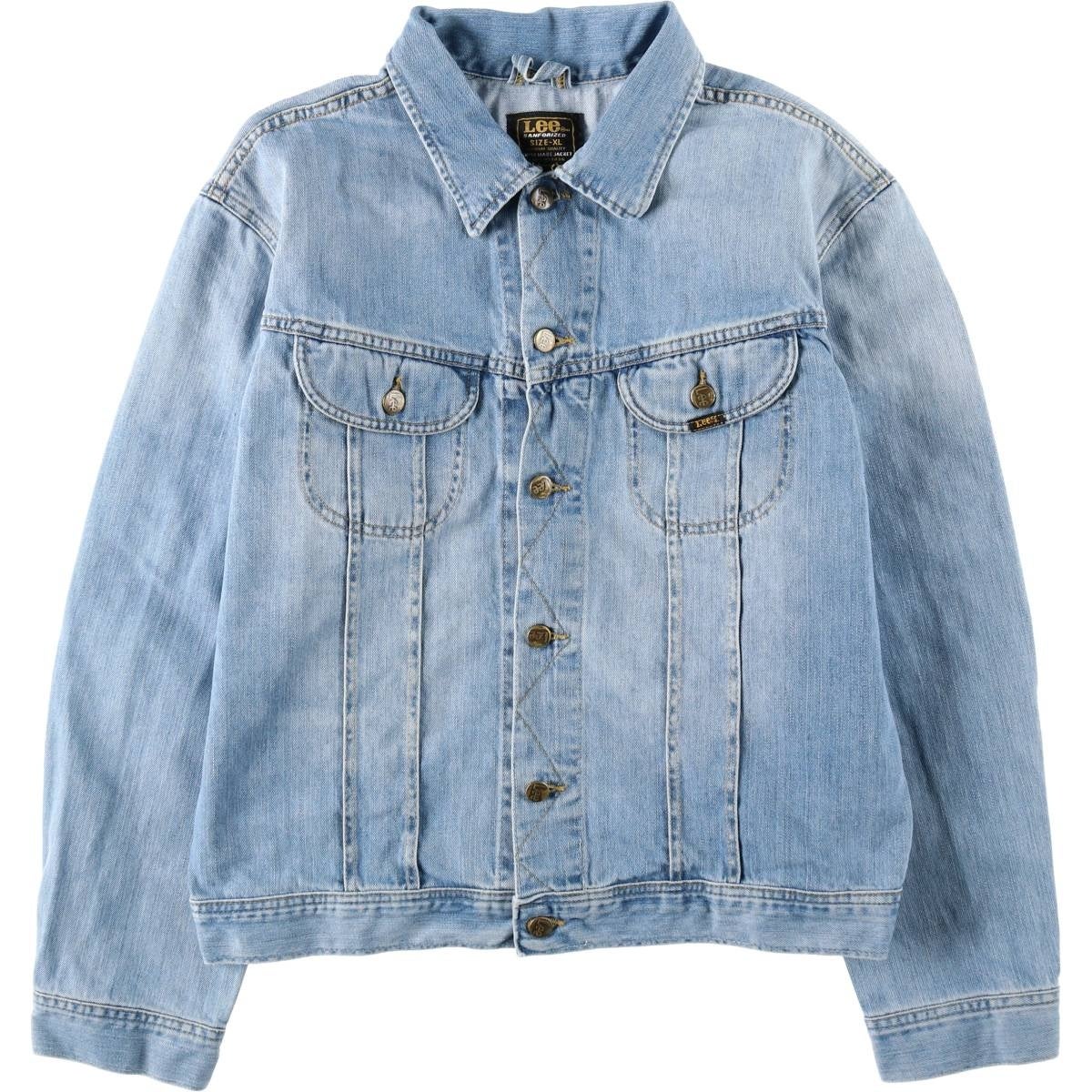 古着 90年代 リー Lee SPORT ブラック デニムジャケット Gジャン