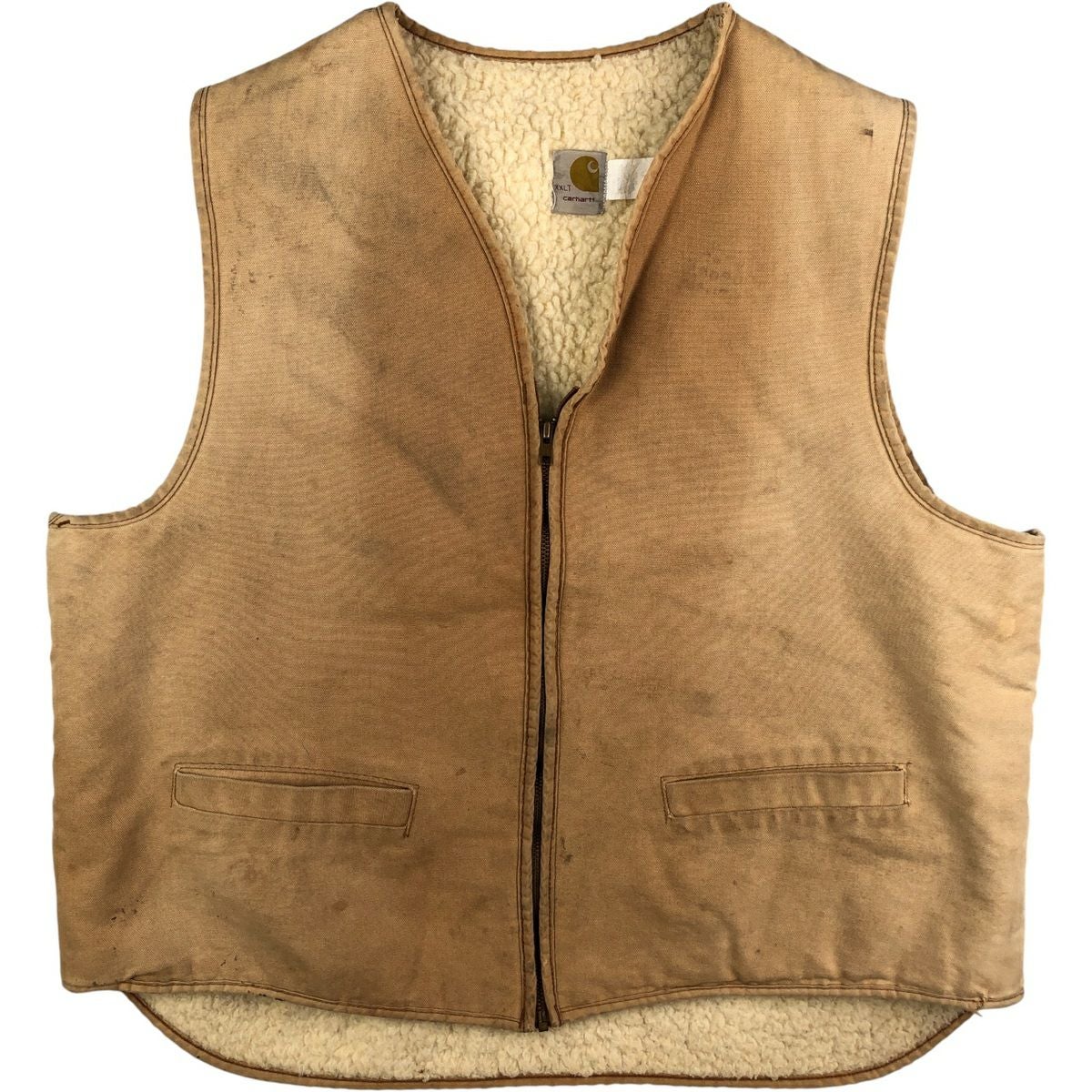 古着 カーハート Carhartt ダック地 ボアベスト メンズXXL相当