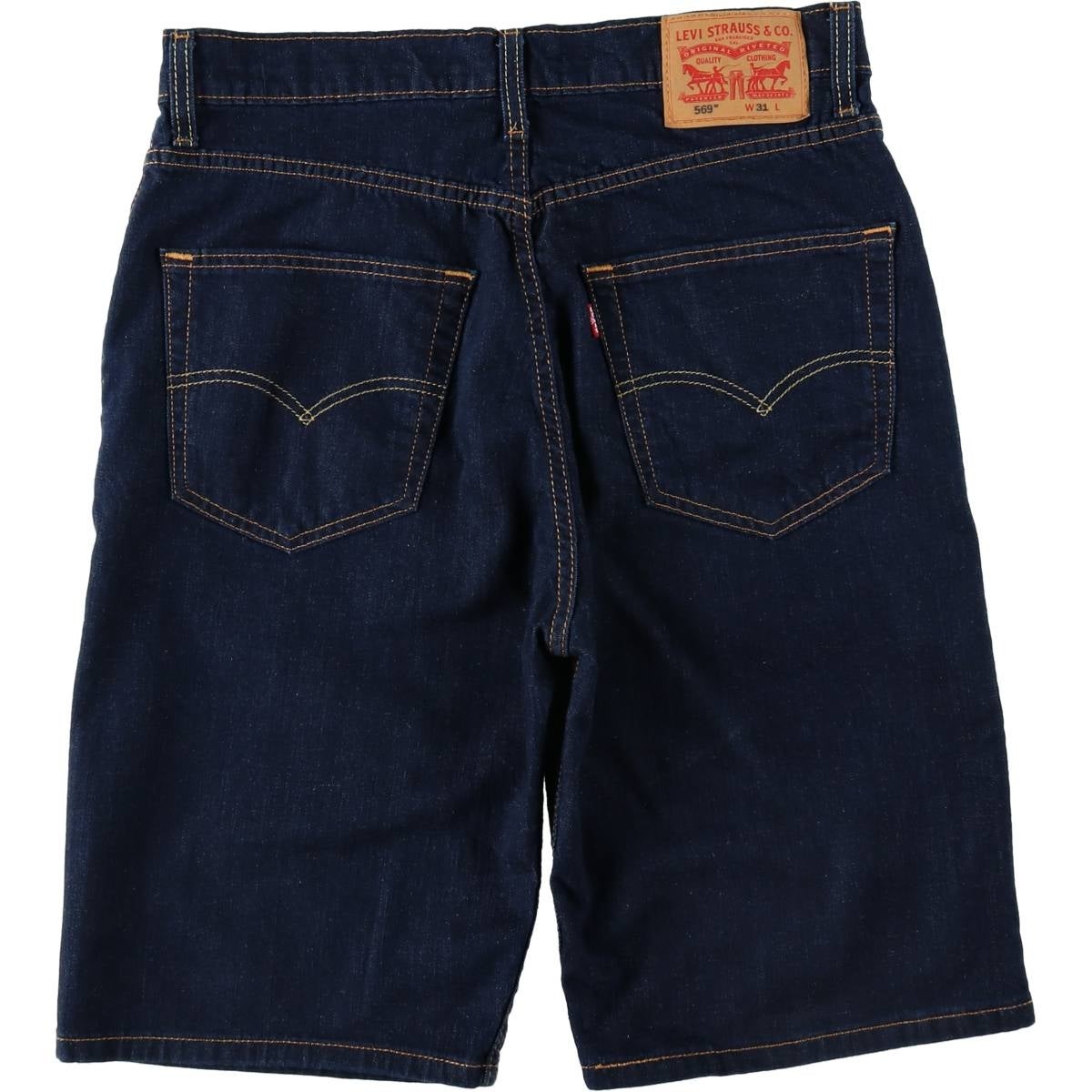 古着 リーバイス Levis 569 濃紺 デニムショーツ ハーフパンツ