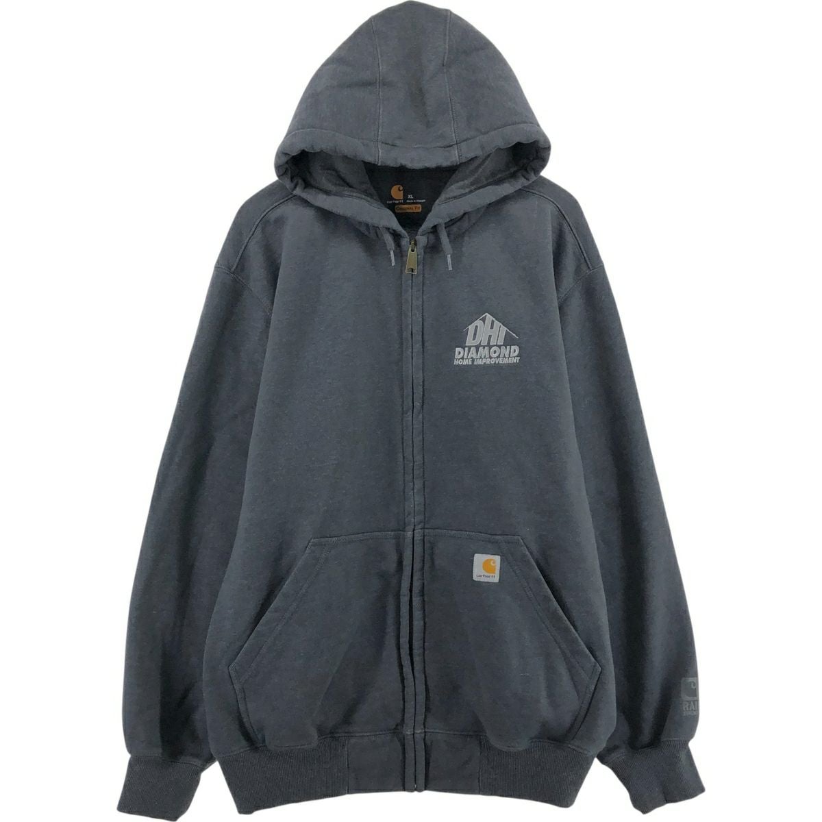 古着 カーハート Carhartt スウェットフルジップパーカー メンズXL相当 古着 カーハート Carhartt ORIGINAL FIT スウェットフルジップパーカー