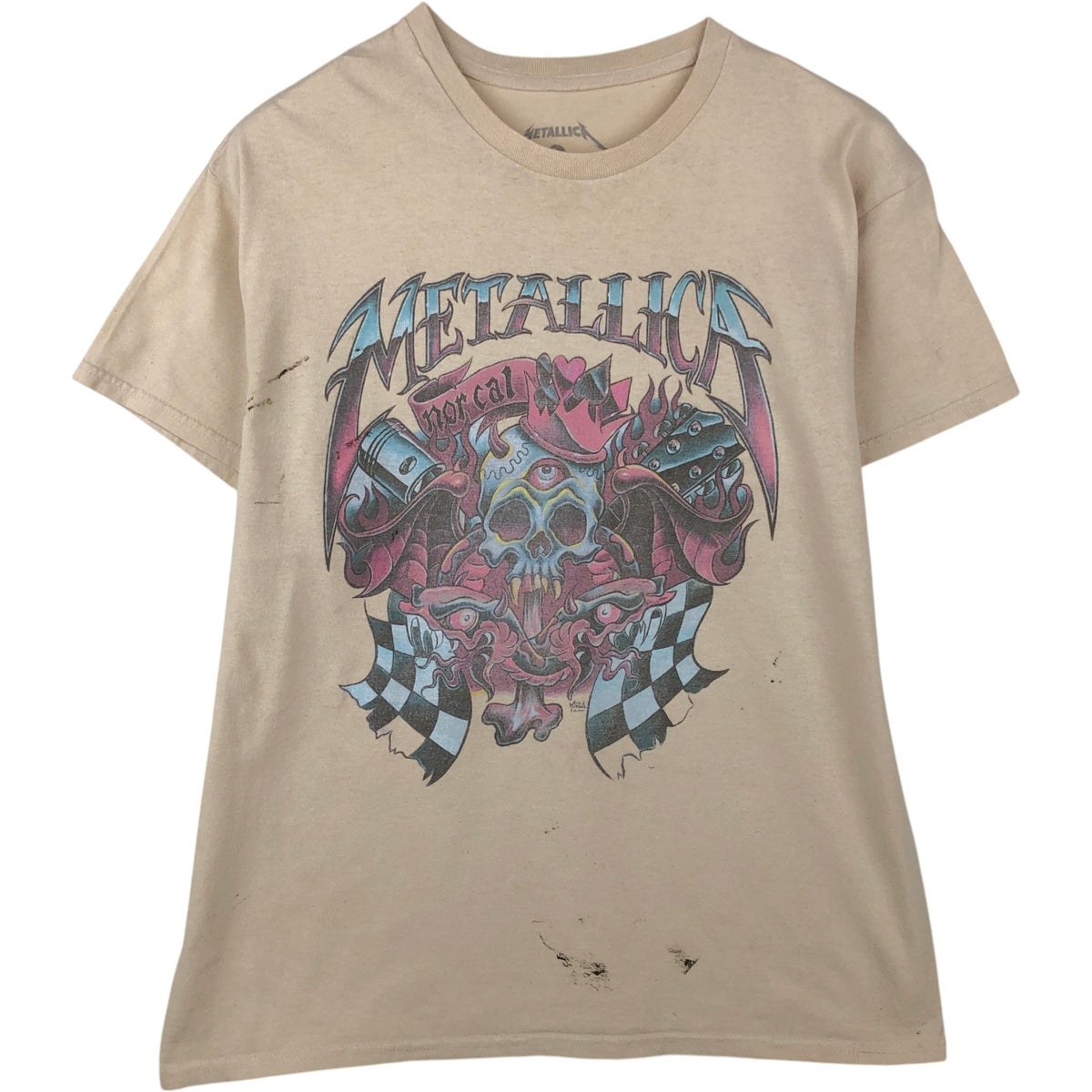 古着 Metallica メタリカ ドクロ柄 スカル柄 バンドTシャツ バンT