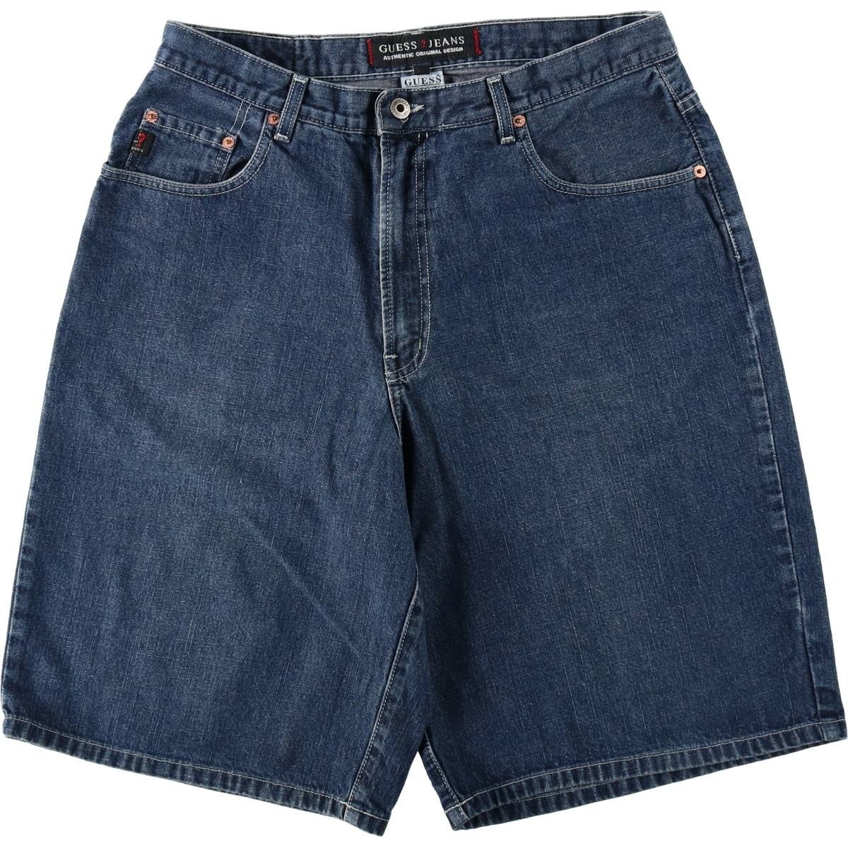 古着 90年代 ゲス Guess JEANS ブラックデニムショーツ ハーフパンツ