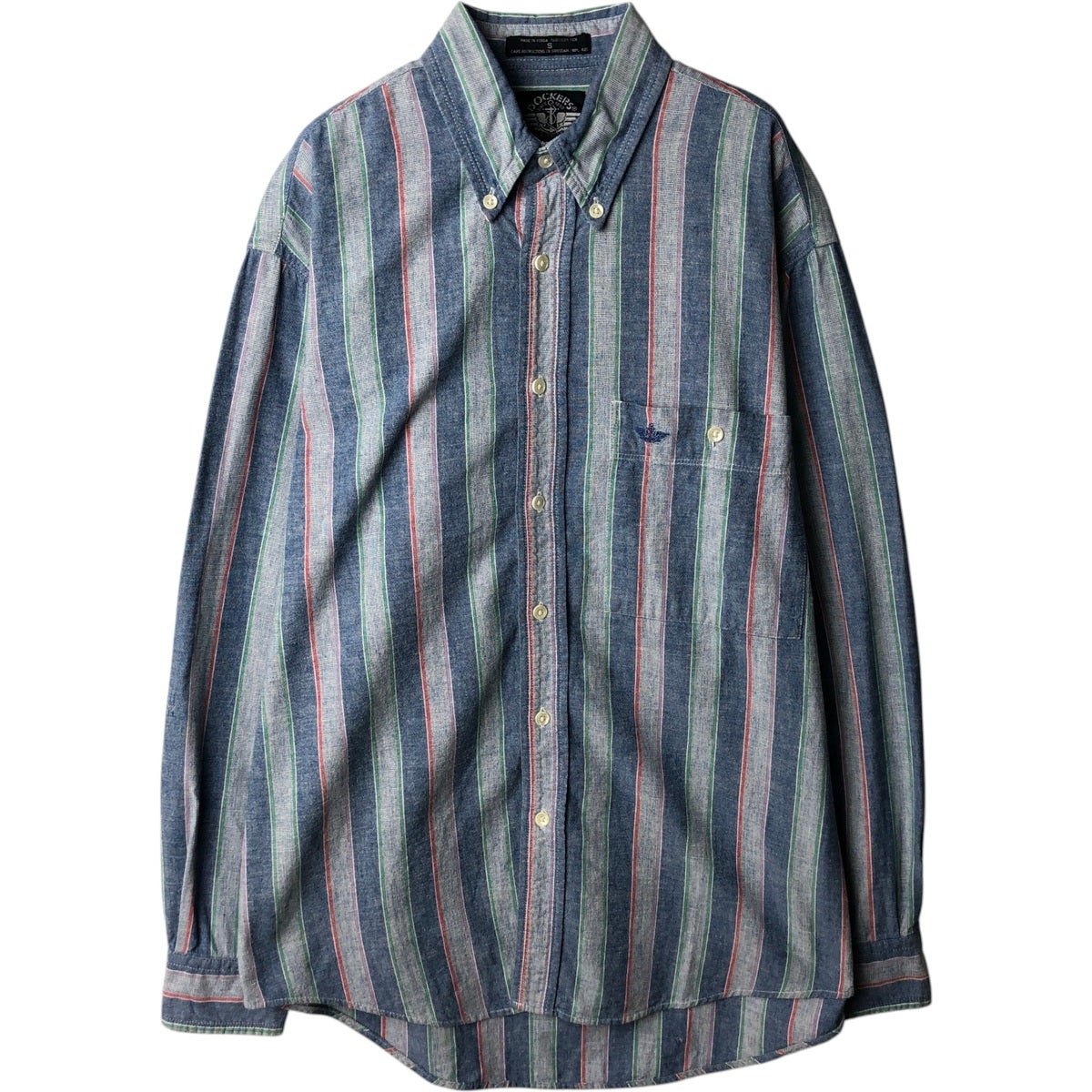 古着 ドッカーズ DOCKERS ボタンダウン 半袖 コットン ストライプシャツ メンズS相当/eaa619680 古着 ドッカーズ DOCKERS ボタンダウン 半袖 コットン ストライプ